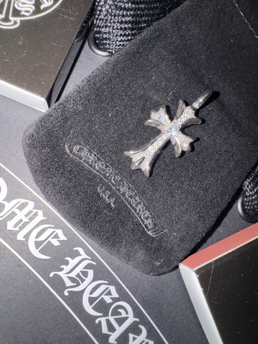 Chrome Hearts Tiny Fat Cross Pendant w/ Dustbag BRAND NEW